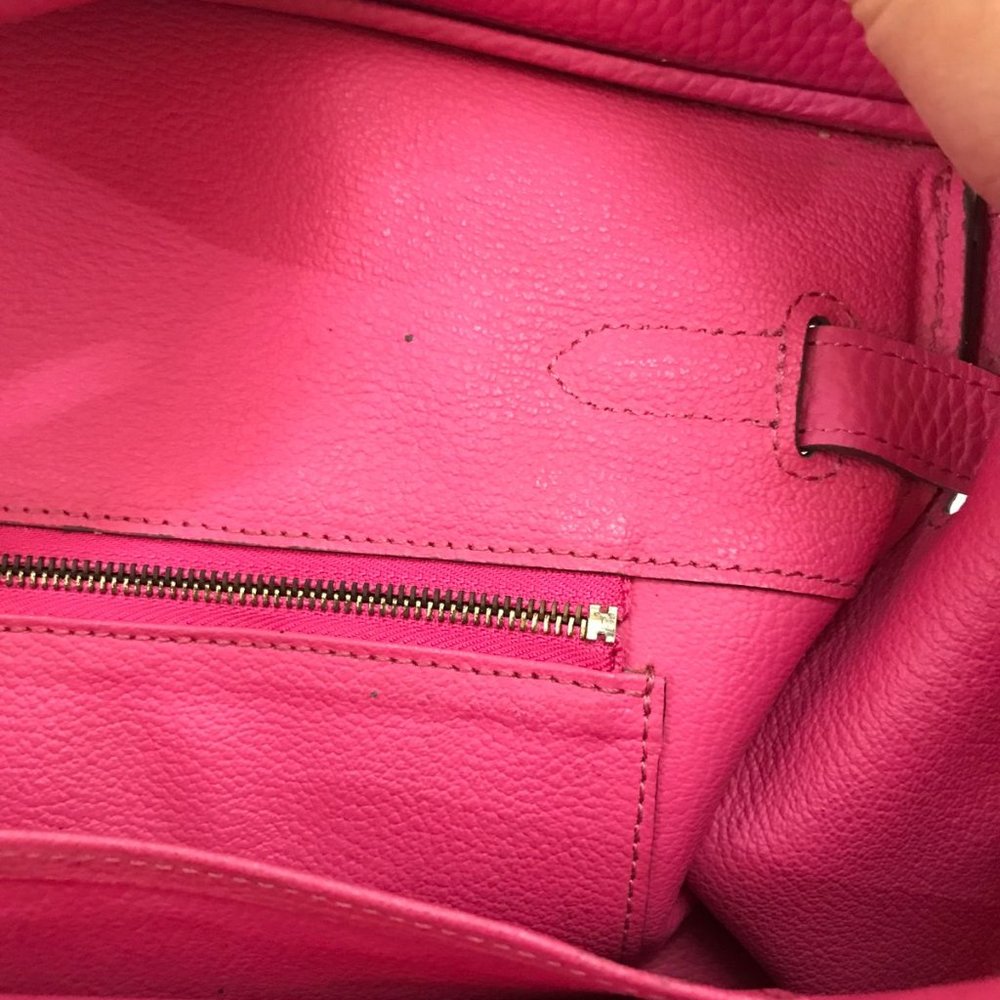 Hermes Birkin Handbag Rose Pourpre Togo With Gold Hardware 32 Pink - Picture 10 of 12